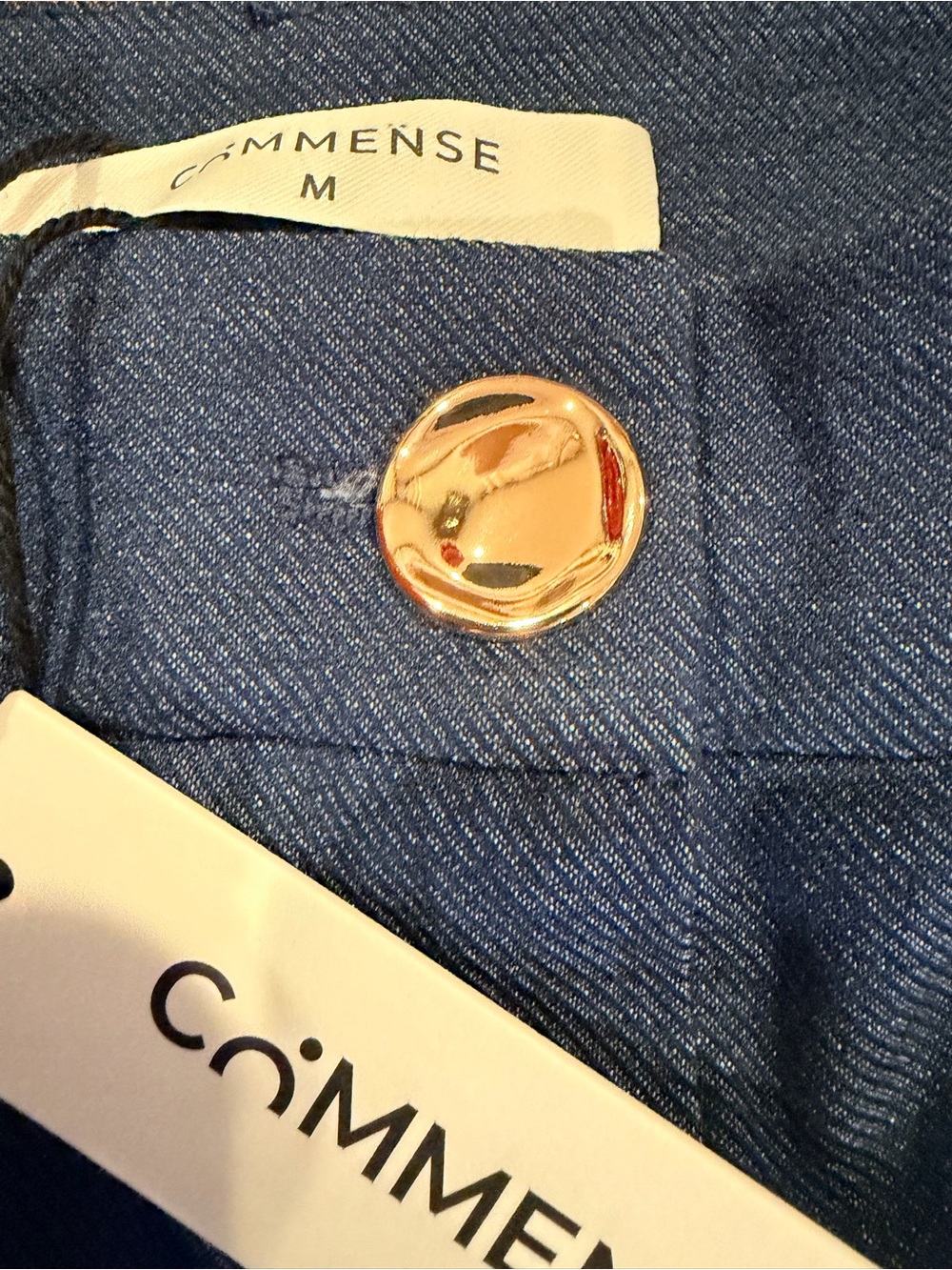 Commense Navy Trousers with Gold Button Accent - Picture 6 of 12